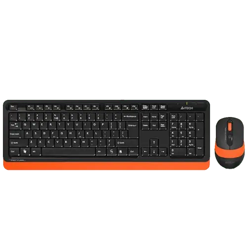A4 TECH FG1010 Fstyler Crna/Narandžasta Bežična tastatura i miš