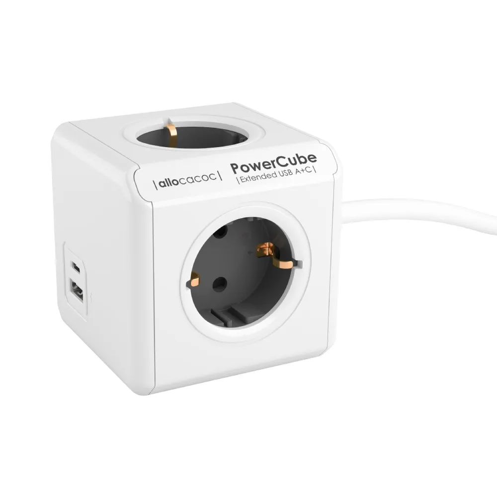 ALLOCACOC PowerCube 4xSchuko + USB A+C 1.5m