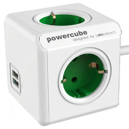 ALLOCACOC PowerCube Extended USB 4xSchuko + dual USB kabl duž.1.5m
