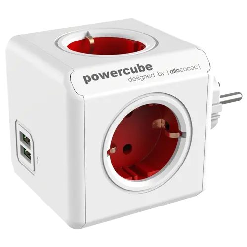 ALLOCACOC PowerCube Original USB 4xSchuko + dual USB - 1202RD/DEOUPC