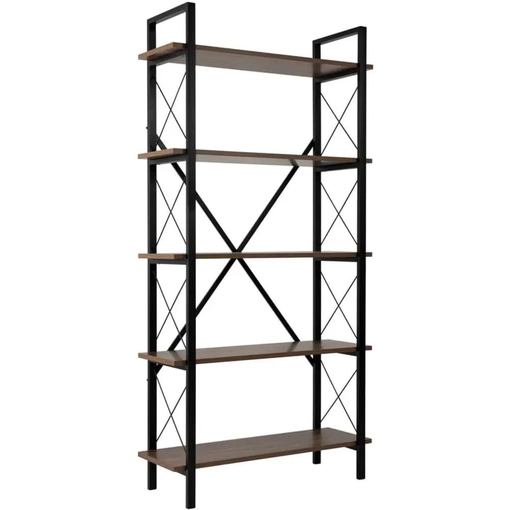 ASIR GROUP Elysian Walnut Black Polica