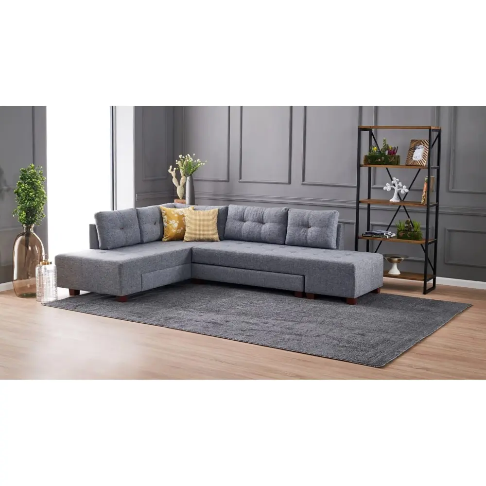 ASIR GROUP Manama Corner Left Grey Ugaona garnitura
