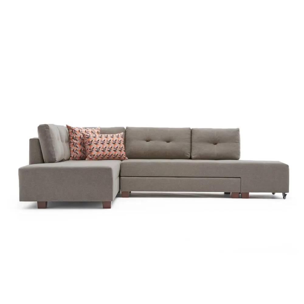 ASIR GROUP Manama Corner Sofa Bed Left - Cream Ugaona garnitura