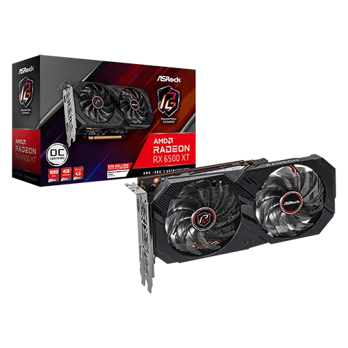 ASROCK AMD Radeon RX 6500 XT Phantom Gaming D 4GB GDDR6 64-bit OC