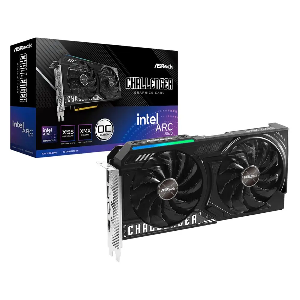 ASROCK Intel Arc B570 Challenger OC 10GB GDDR6 160-bit B570 CL 10GO Grafička karta