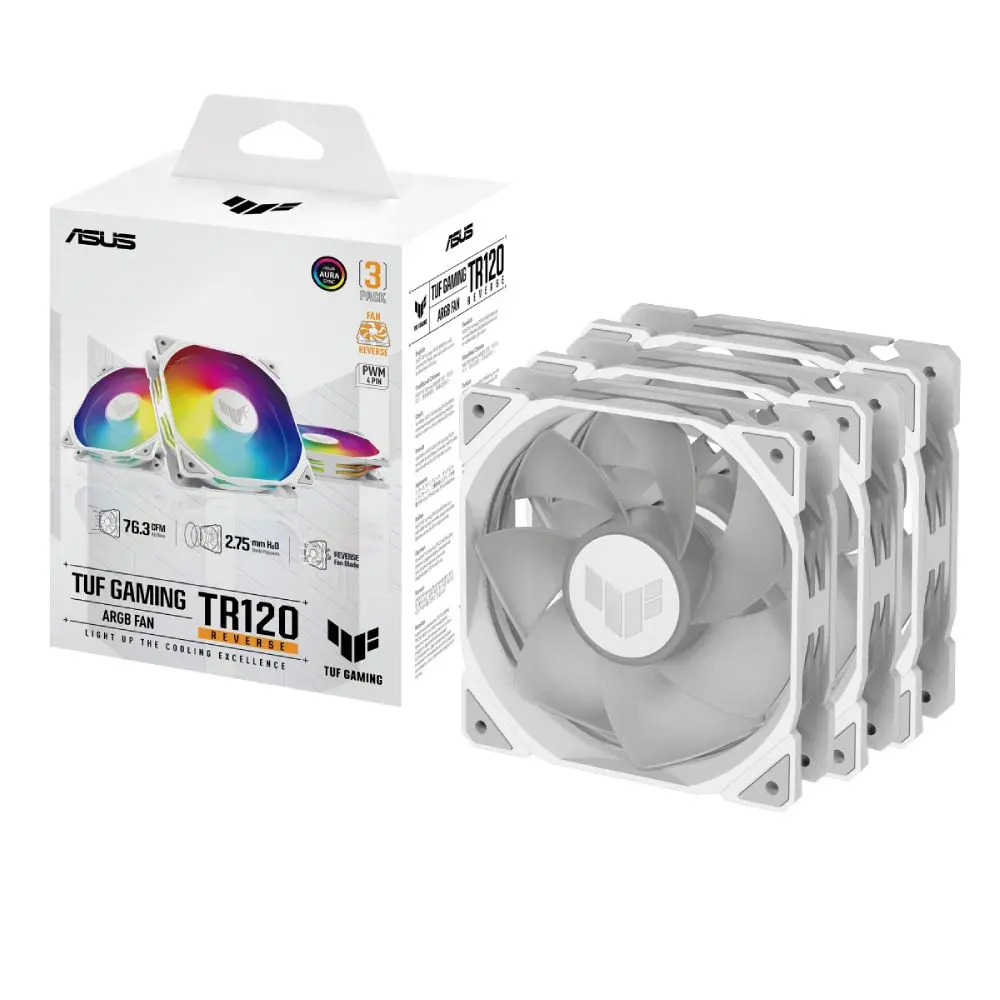 ASUS TUF Gaming TR120 ARGB Reverse White 3u1 Ventilator