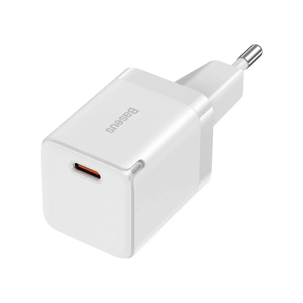 BASEUS 1C GaN3 USB-C 30 W (beli) Adapter