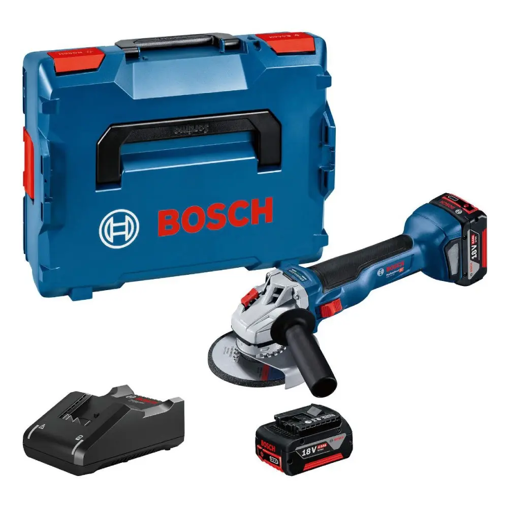 BOSCH 06019J4007 GWS 18V-10 Akumulatorska ugaona brusilica + 2x4.0Ah Akumulator + L-BOXX Kofer