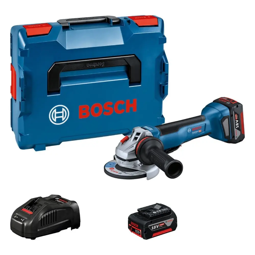 BOSCH 06019J4101 GWS 18V-10 Akumulatorska ugaona brusilica PROtection 125 mm; 2 x 5 Ah + L-BOXX kofer