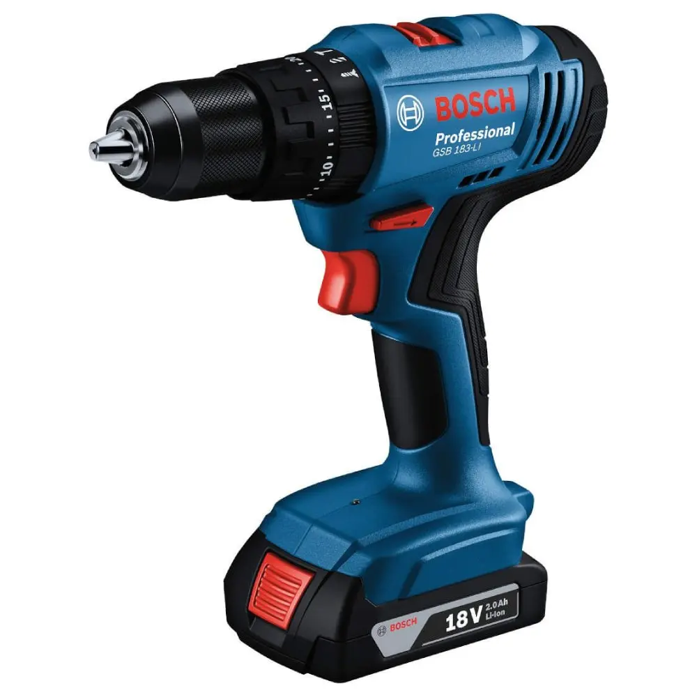 BOSCH 06019K9101 GSB 183-Li Akumulatorska vibraciona bušilica-odvrtač; 18 V 1 x 2 Ah + kofer