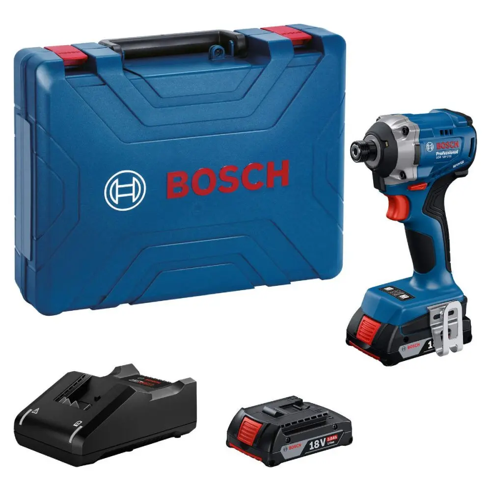 BOSCH 06019N2022 GDR 18V-215 Akumulatorski udarni odvrtač + 2x2.0Ah Akumulator + Punjač + Kofer