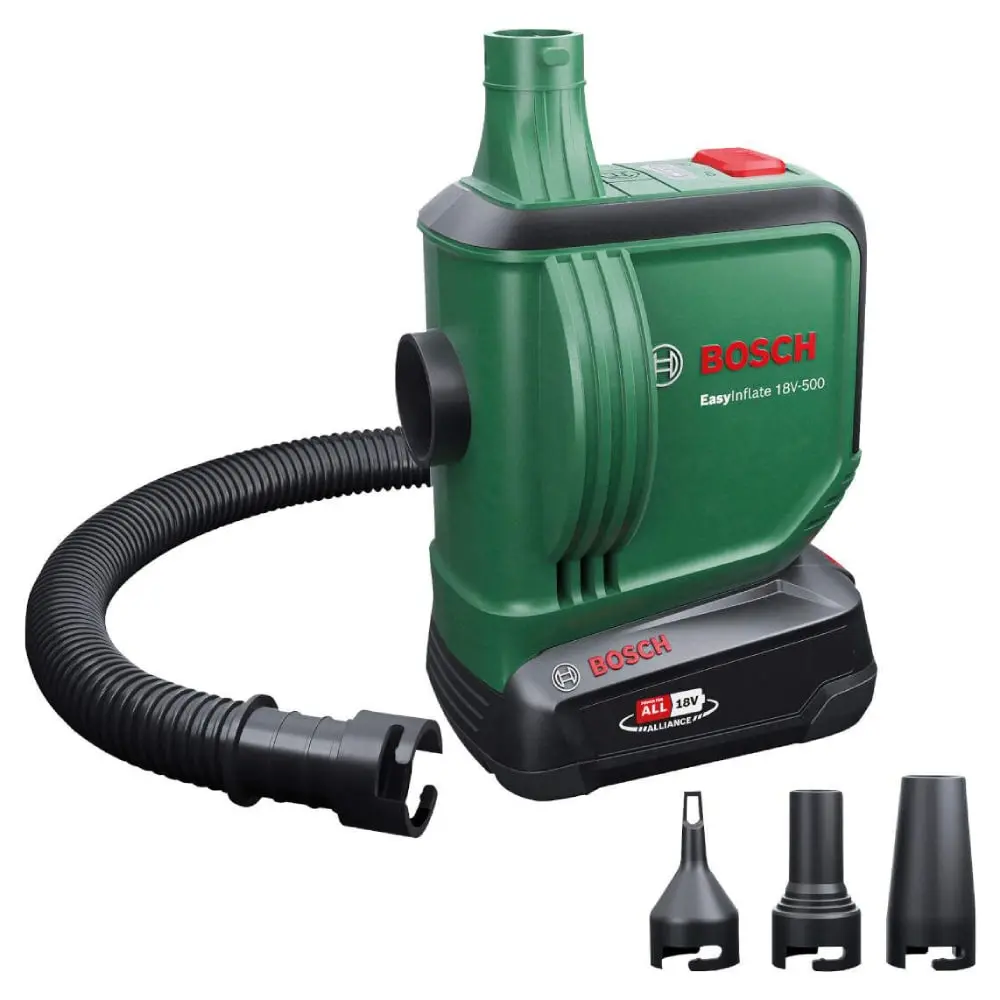 BOSCH 0603947201 EasyInflate 18V-500 Akumulatorska pneumatska pumpa za vazduh; 2.0 Ah