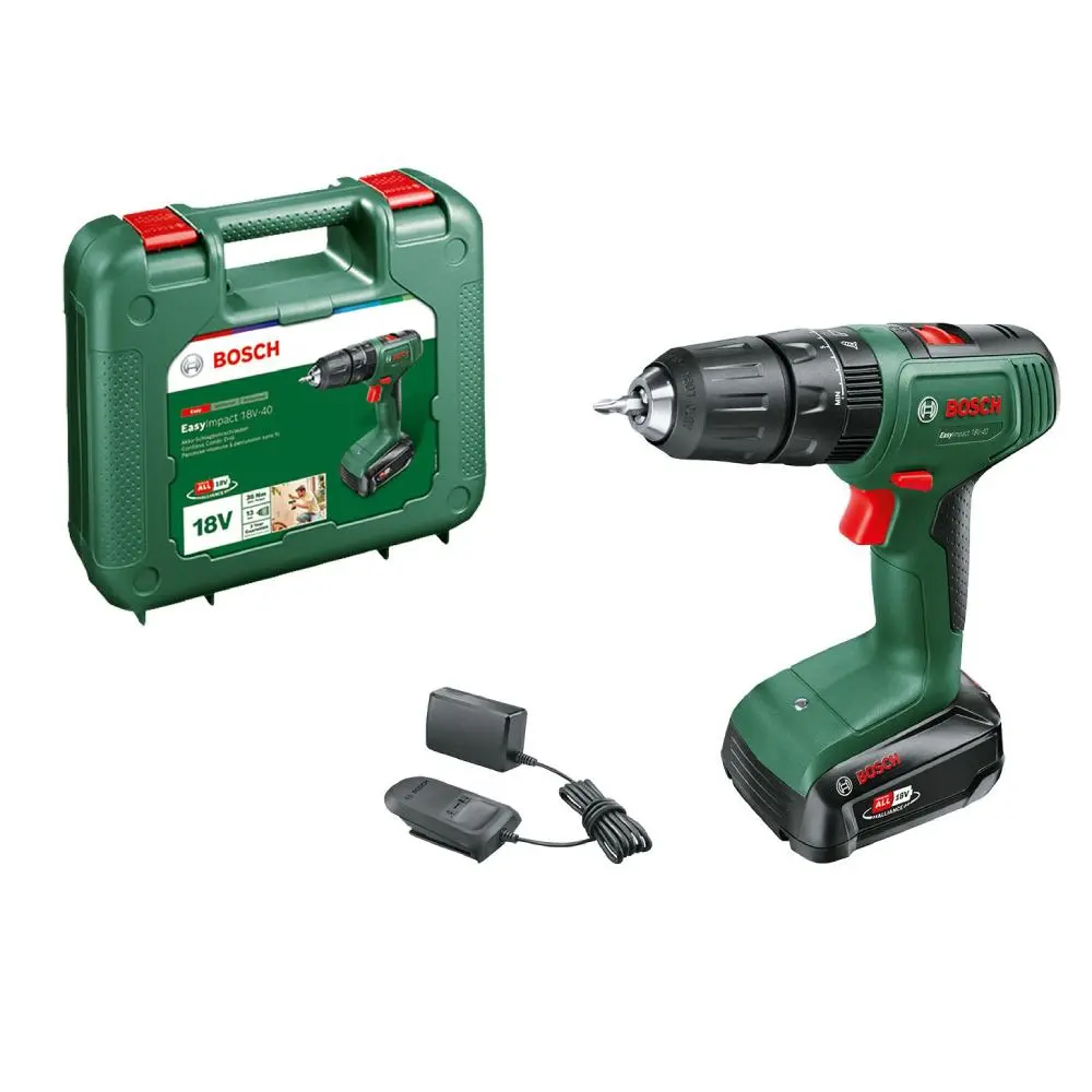 BOSCH 06039D8107 EasyImpact 18V-40 2.0Ah Akumulatroska vibraciona bušilica-odvrtač