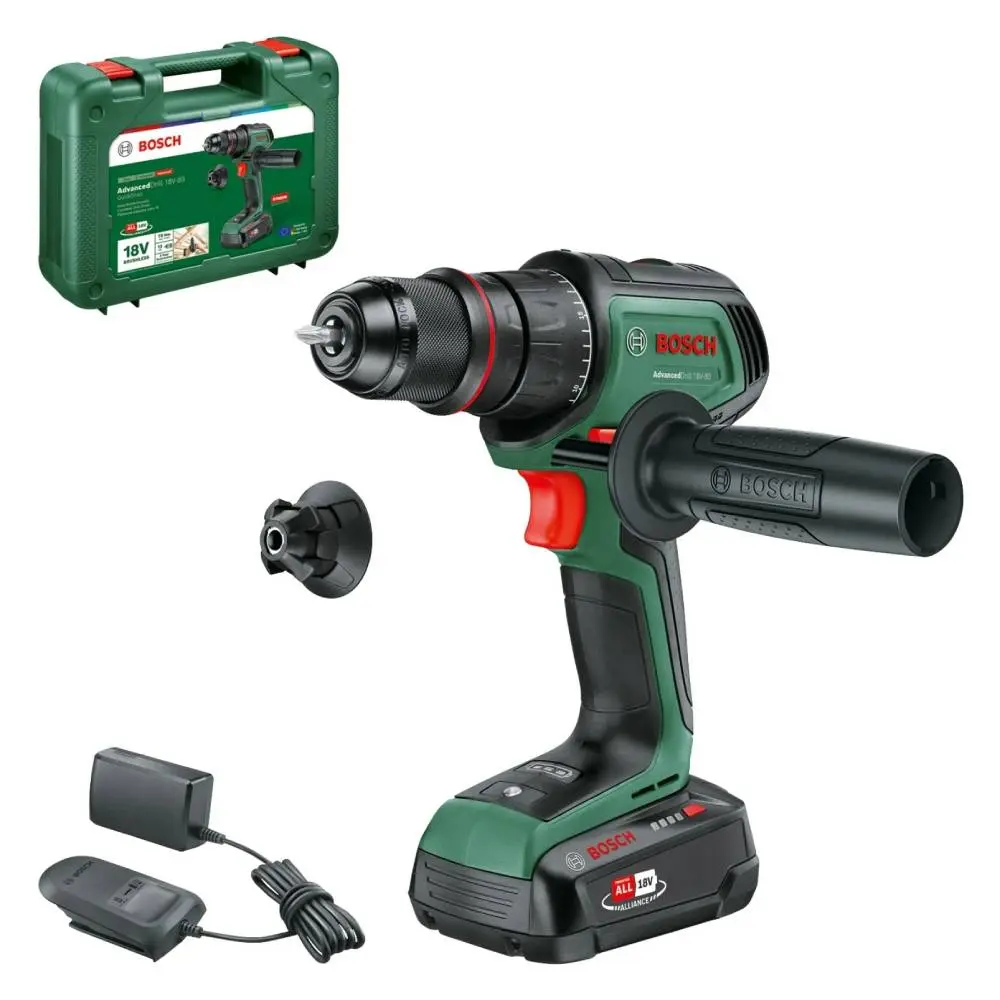 BOSCH 06039E2001 AdvancedDrill 18V-80 QuickSnap Akumulatorska bušilica-odvrtač 2.5Ah + Punjač + Kofer