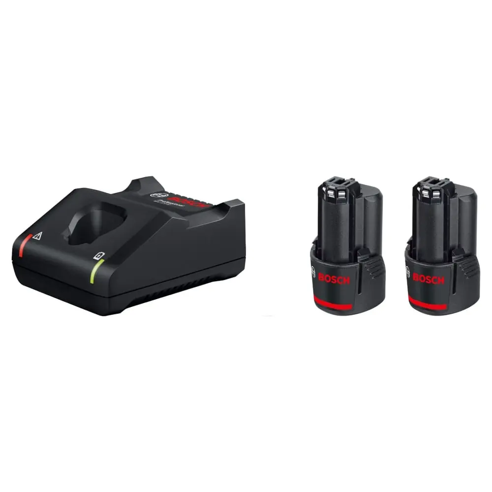 BOSCH 2 x GBA 12V 3.0Ah + GAL 12V-40 1600A019RD Set od dve akumulatorske baterije i punjača