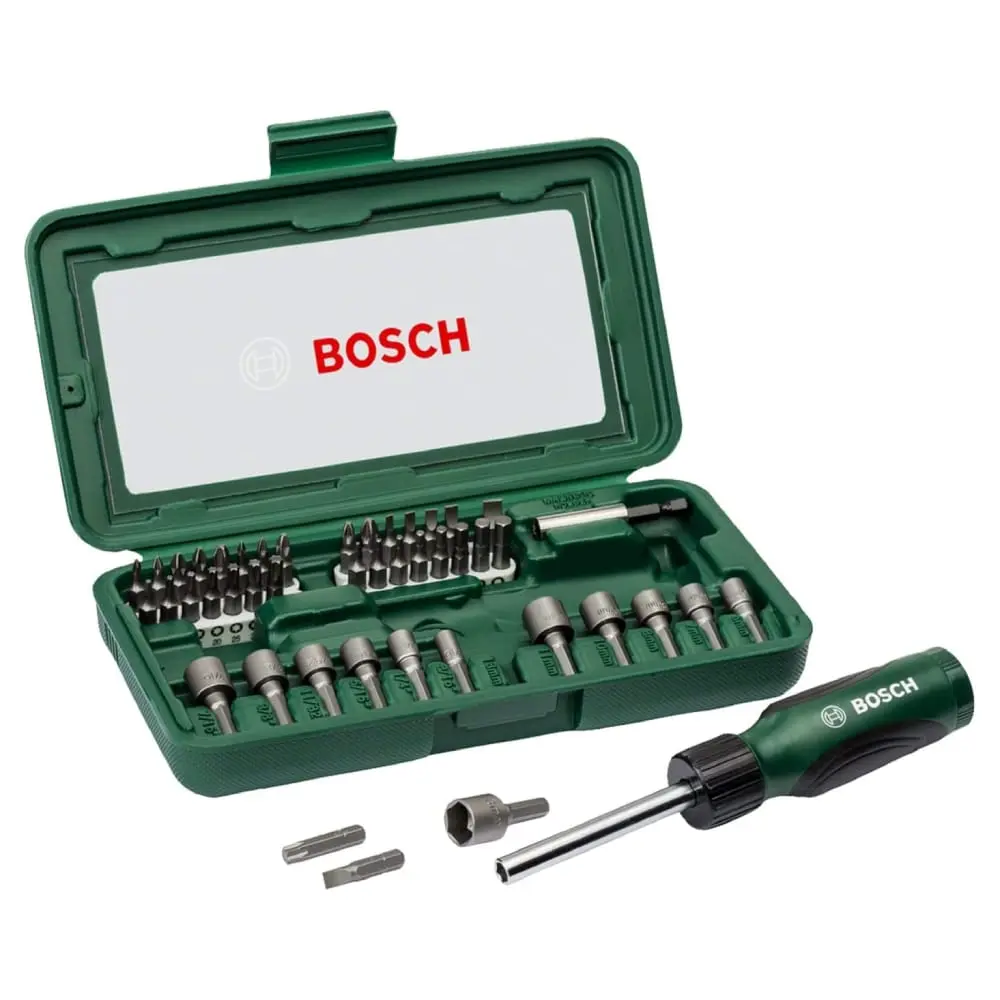 BOSCH 2607019504 46-delni set bitova sa ručnim zavrtačem