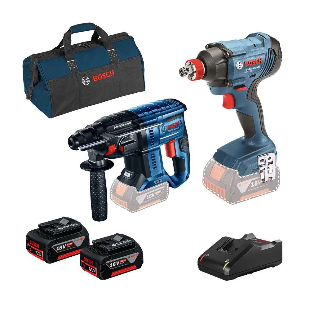 BOSCH GBH 180-LI + GDX 180 LI 0615990M30 Set akumulatorskog alata