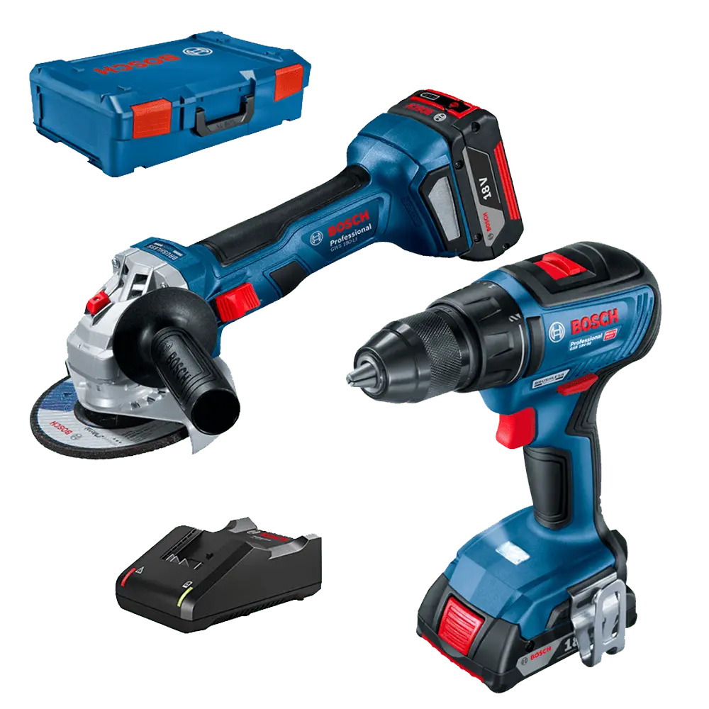 BOSCH GWS 180-LI + GSR 18V-50 0615990M47 Set akumulatorskih alata