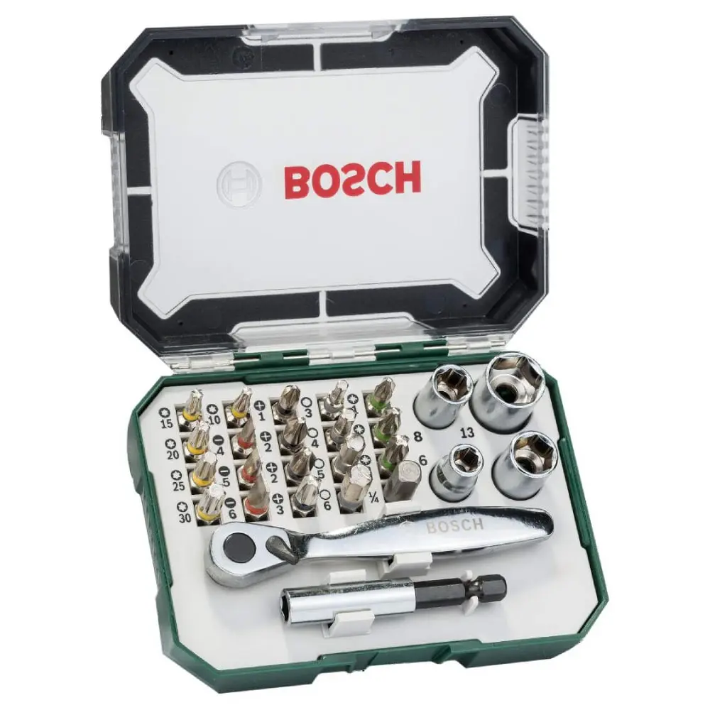 BOSCH Set bitova sa čegrtaljkom 26-delni 2607017563