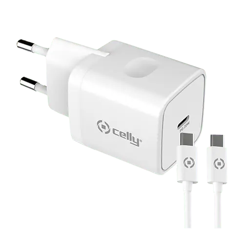 CELLY TC1C20WTYPECWH USB-C na USB-C 20W (Beli) Punjač