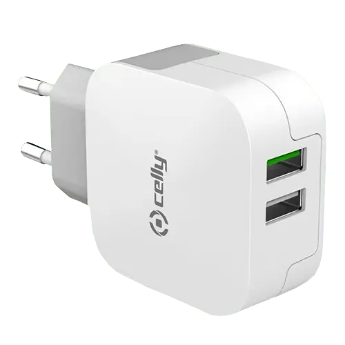 CELLY TC2USBTURBO 2 x USB-A 17W (beli) Adapter
