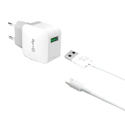 CELLY TCUSBTYPEC USB-A na USB-C 12W (Beli) Punjač