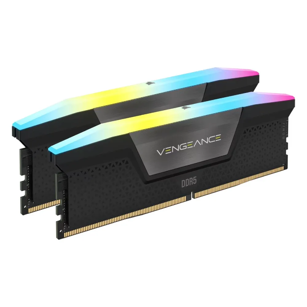 CORSAIR VENGEANCE RGB 32GB (2x16GB) DDR5 6400MHz CL 36 Black