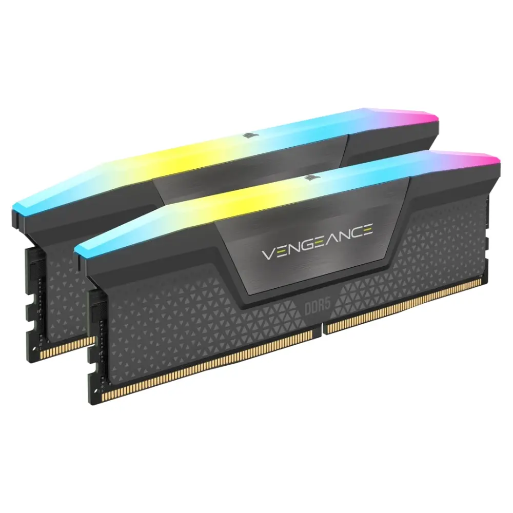 CORSAIR VENGEANCE RGB 64GB (2 x 32GB) DDR5 DRAM 6000MT/s CL30 AMD EXPO & Intel XMP Memory Kit RAM memorija