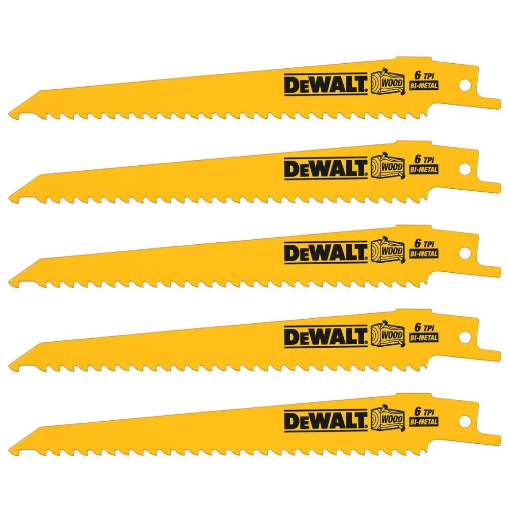 DEWALT DT2359 Listovi za povratnu testeru za drvo 152mm 6 TPI 5 kom