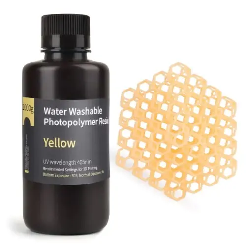 ELEGOO Water-washable Resin 1KG Yellow Resin