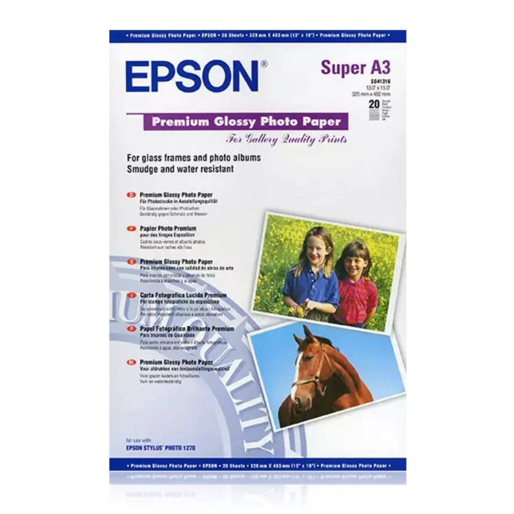 EPSON Premium Glossy Photo Paper 20 listova Foto papir