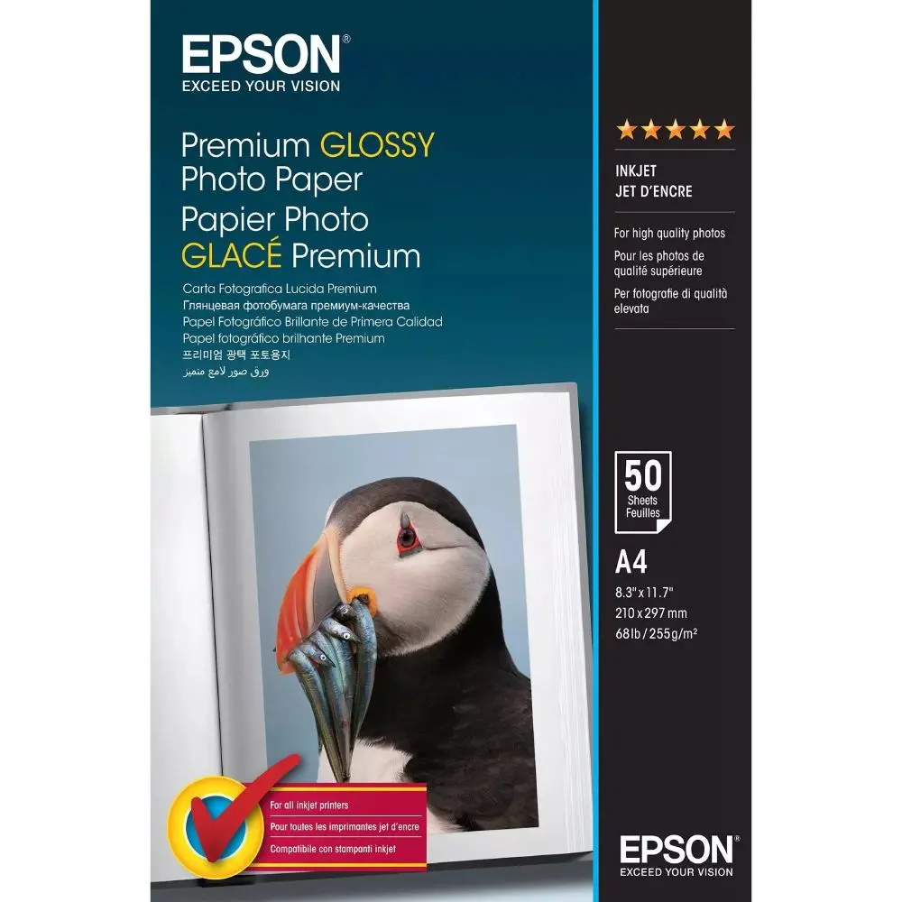 EPSON Premium Glossy Photo Paper A4 50 listova Foto papir