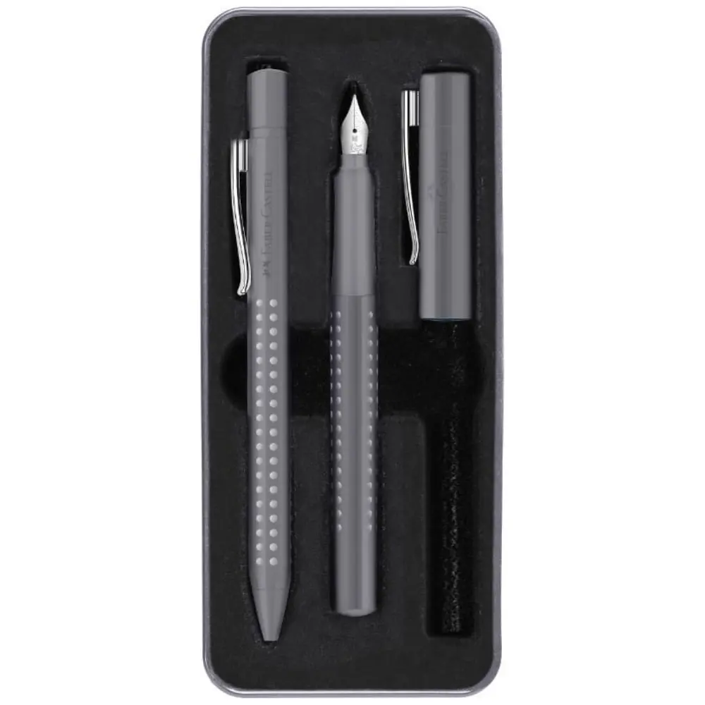 FABER CASTELL 201529 Set Grip Hemijska olovka + Nalivpero M Dapple Gray