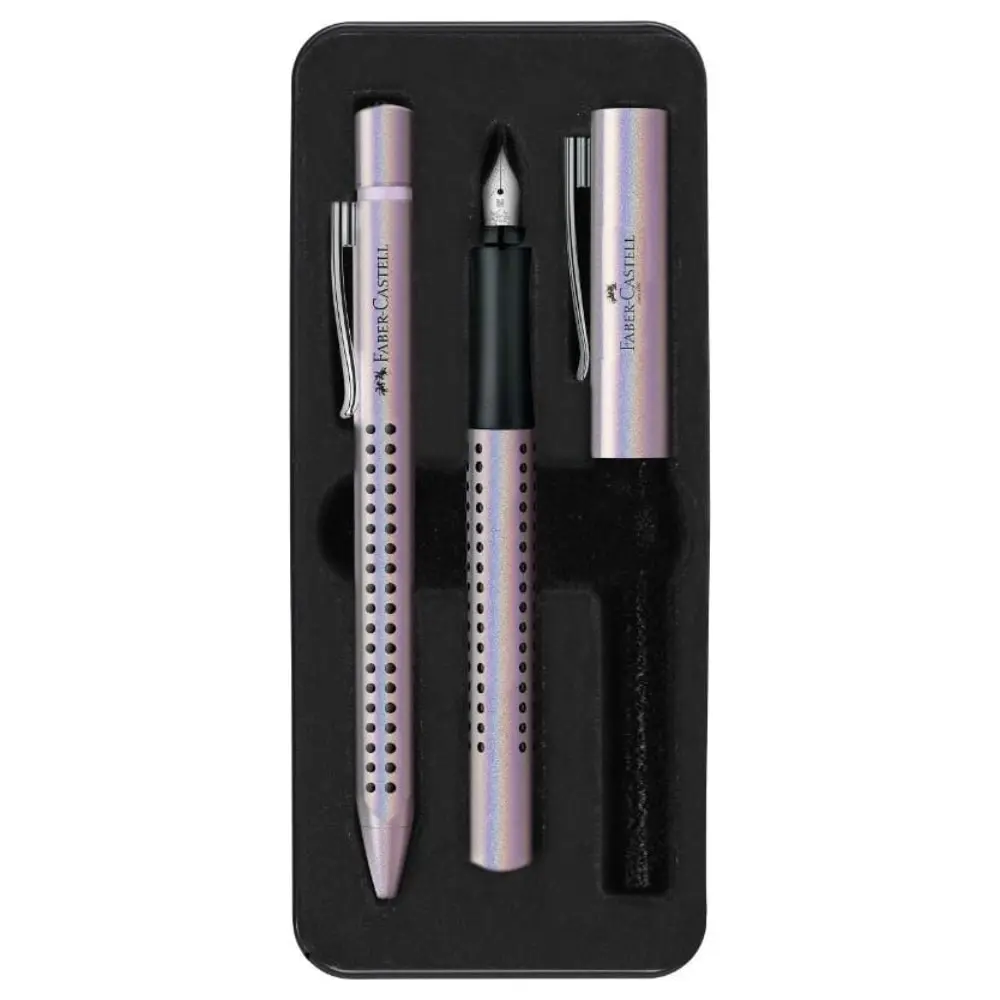 FABER CASTELL 201533 Set Grip Hemijska olovka + Nalivpero M Glam Pearl