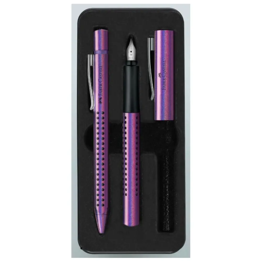 FABER CASTELL 201534 Set Grip Hemijska olovka + Nalivpero M Glan Violet