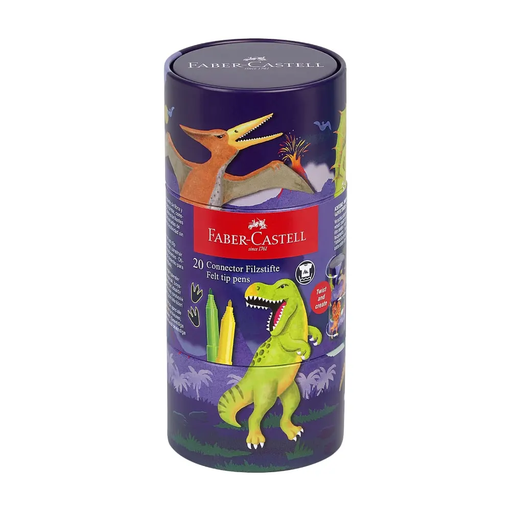 FABER CASTELL Connector Dinosaur Flomasteri 1/20