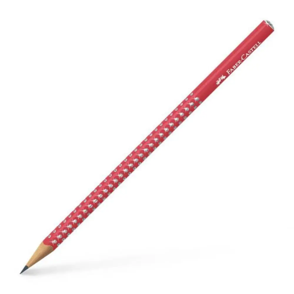 FABER CASTELL Grip HB Sparkle Candy Cane Red 118240 Grafitna olovka