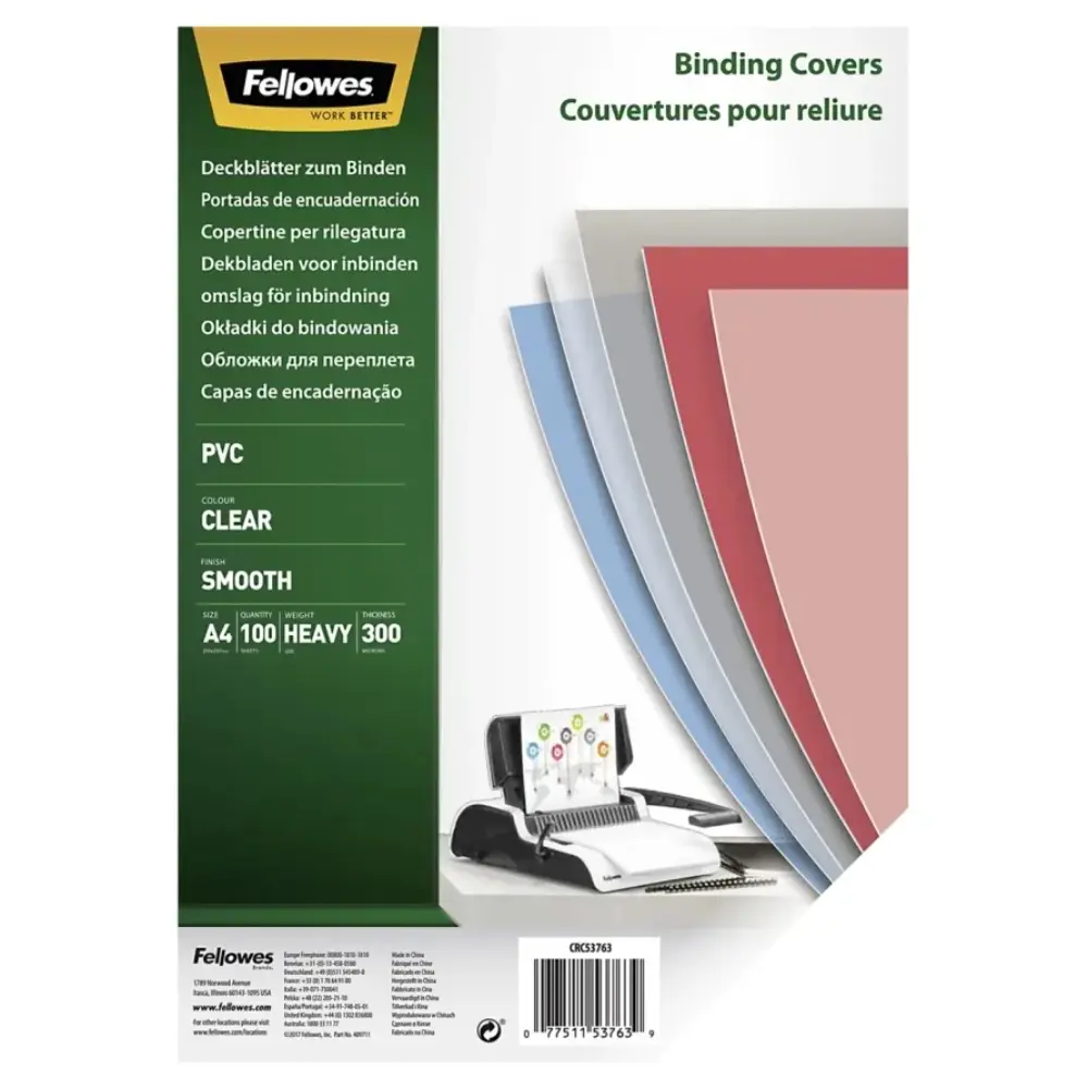 FELLOWES Folija za koričenje PVC A4 300 mic Providna