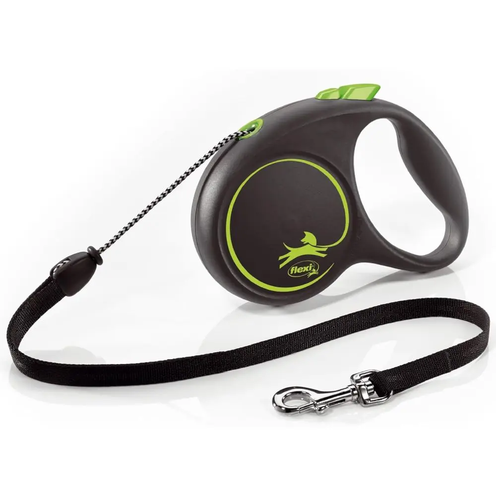 FLEXI Black Design M Cord 5m Povodac za pse Zeleni