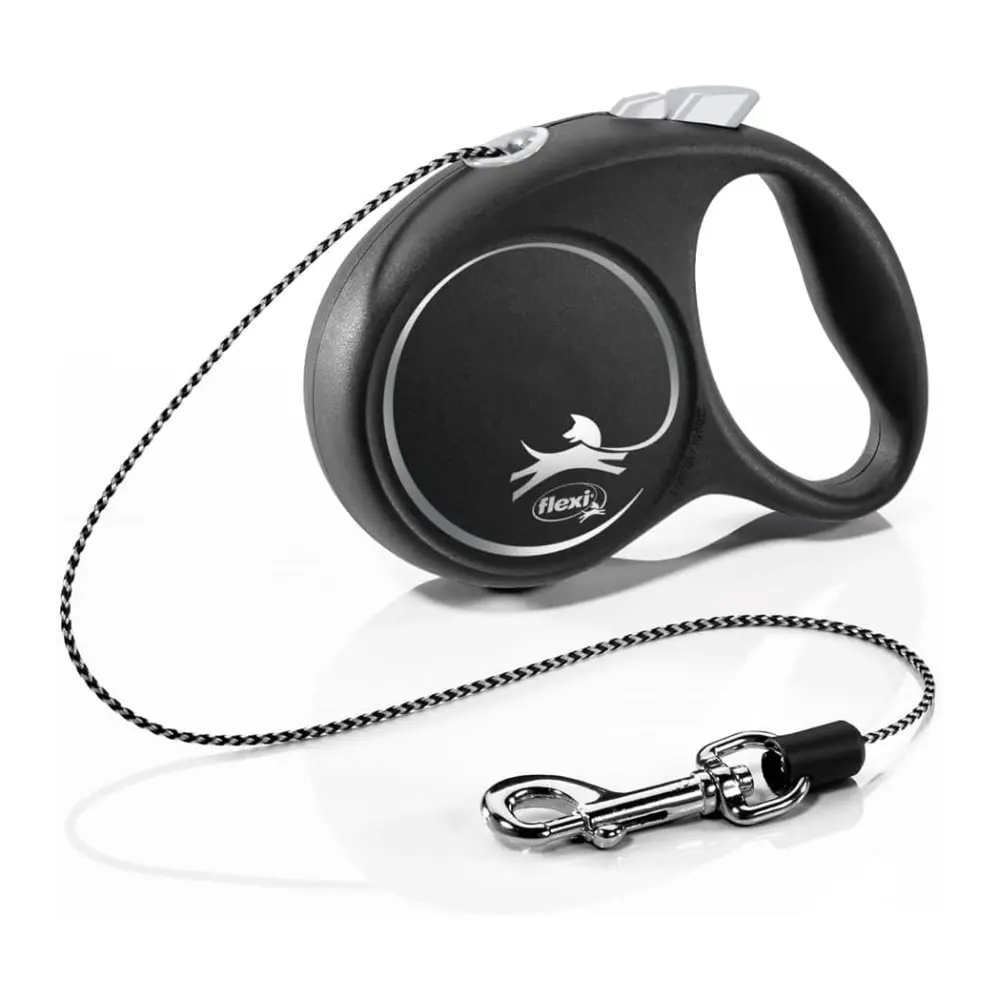 FLEXI Black Design XS Cord 3 m Povodac za pse Sivi