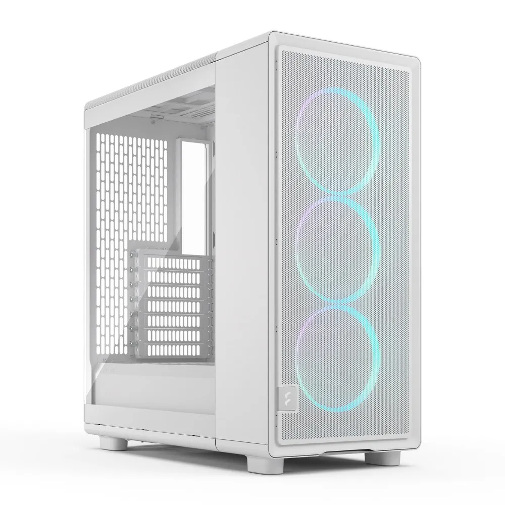 FRACTAL DESIGN Epoch White TG RGB Clear