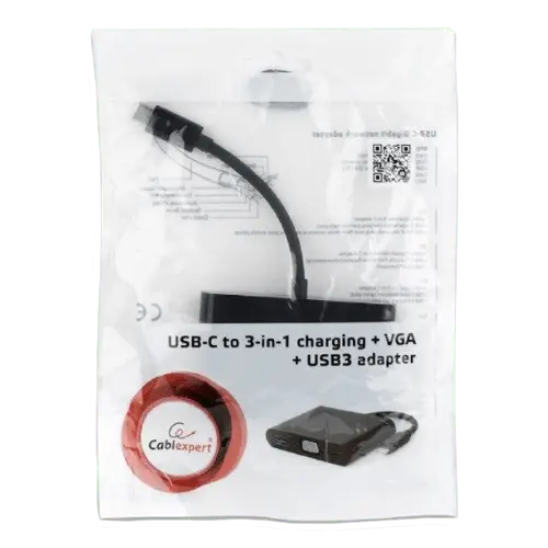 GEMBIRD Adapter USB tip C na VGA - A-CM-VGA3IN1-01 -
