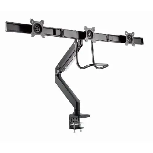GEMBIRD MA-DA3-03 Podesivi stoni držač za tri monitora, 17"-27", 3 x 6 kg