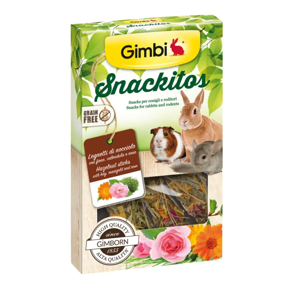 GIMBI Snackitos Lešnik Poslastica za kuniće i glodare 45 g