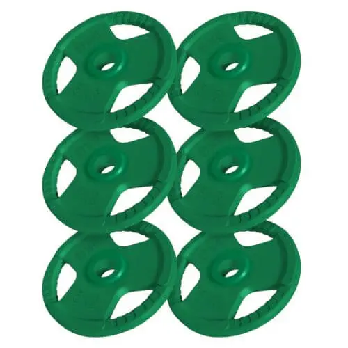 GORILLA SPORTS 6 x 5 kg Set gumiranih olimpijskih tegova