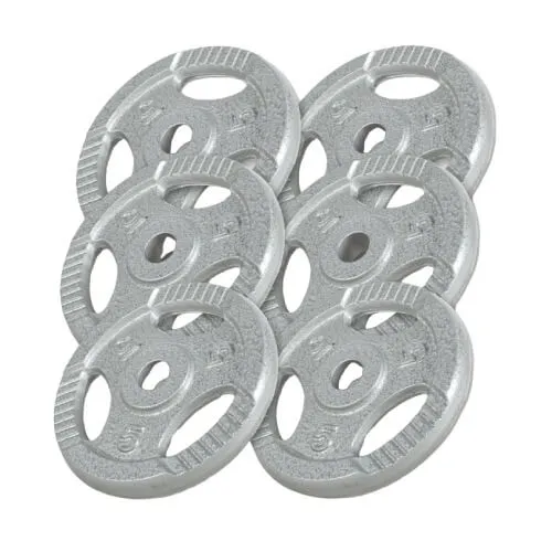 GORILLA SPORTS 6 x 5 kg Set tegova od livenog gvožđa