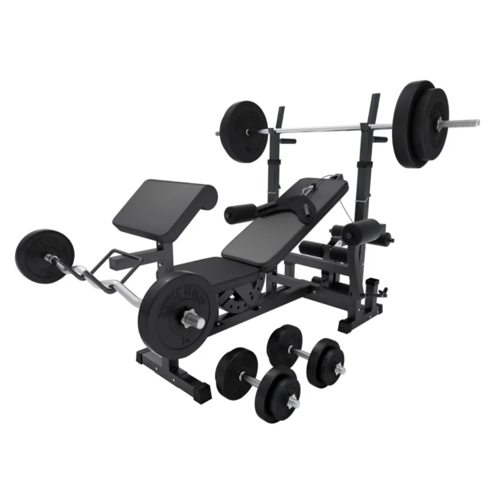 GORILLA SPORTS Multifunkcionalna benč klupa 100kg Black