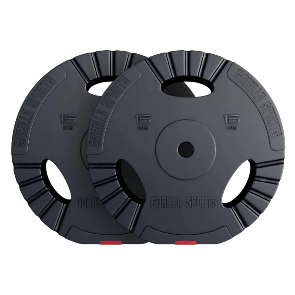 GORILLA SPORTS Set plastičnih tegova sa rukohvatima 30 kg