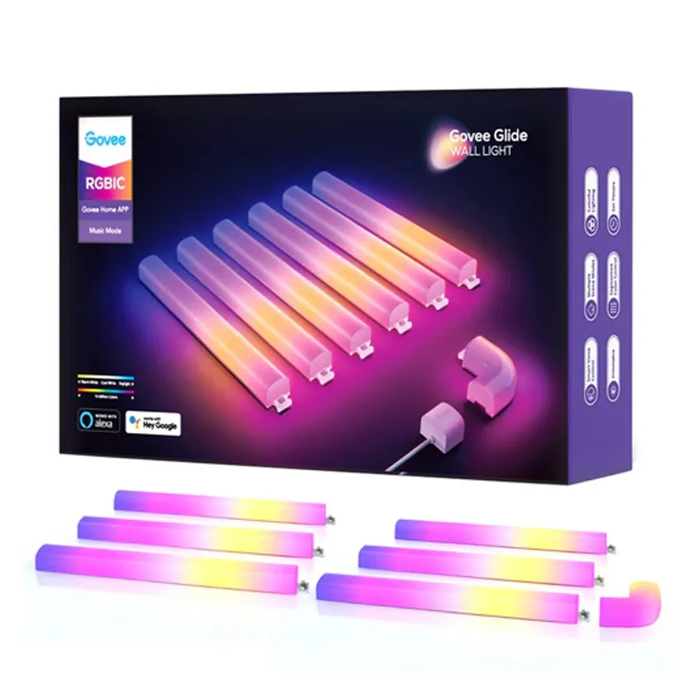 GOVEE Glide RGBIC Wall Light 6+1