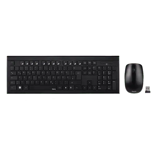 HAMA CORTINO YU-SRB Crna Bežična tastatura i miš